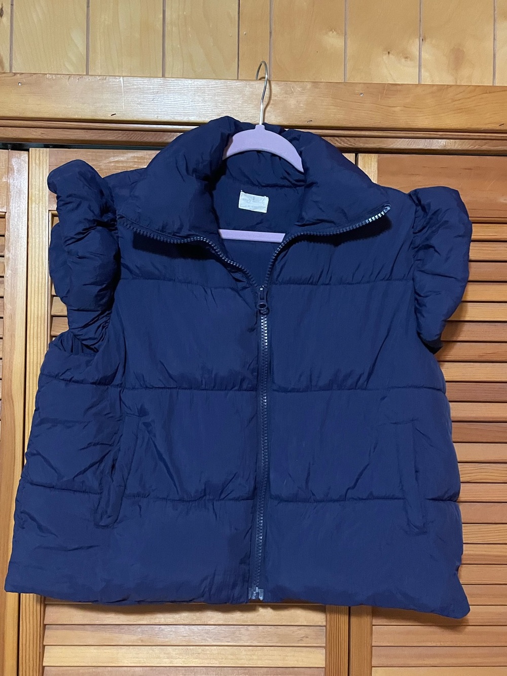 Womens Navy Puffer Vest